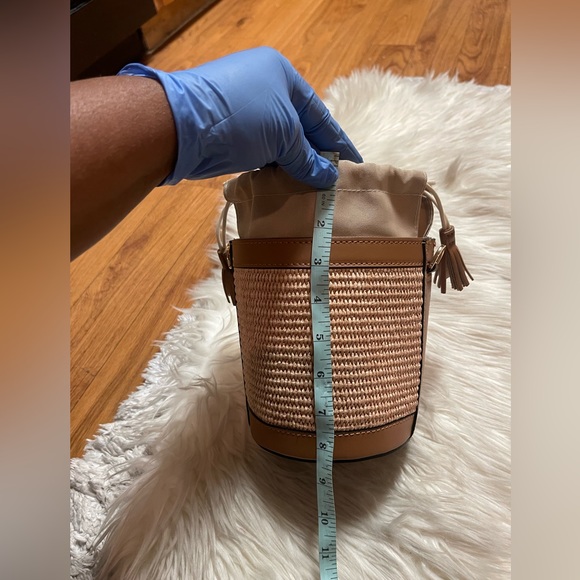 Borse in pelle Camel raffia bag - Picture 10 of 16